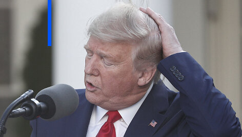 Donaldas Trumpas ir jo karantino &scaron;ukuosena