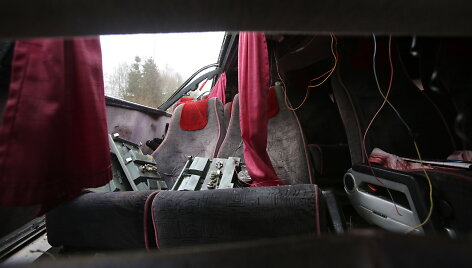Autobuso avarija &scaron;alia Deltuvos