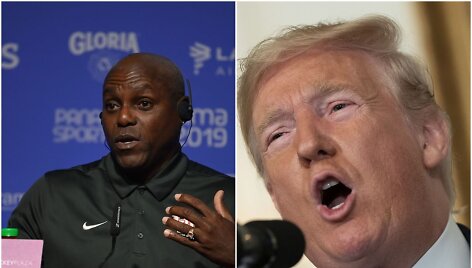 Carlas Lewisas kritikavo JAV prezidentą Donaldą Trumpą.