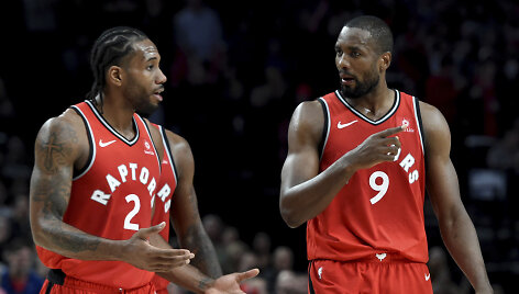 Kawhi Leonardas ir Serge'as Ibaka