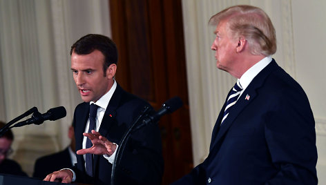 Emmanuelis Macronas ir Donaldas Trumpas