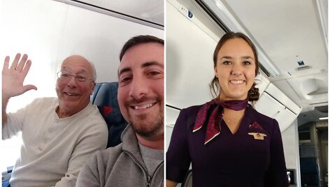 Tėtis užsisakė 6 skrydžius, kad Kalėdas galėtų praleisti su lėktuvo palydove dukra