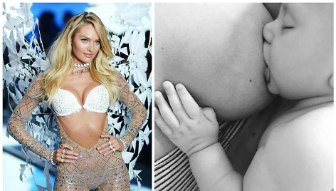 Candice Swanepoel žindo sūnų Anacaną