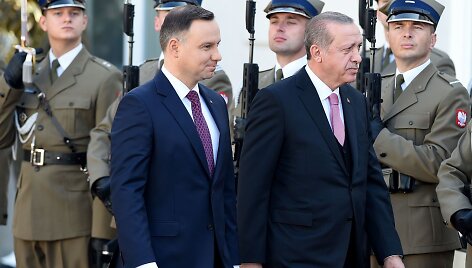 Andrzejus Duda ir Recepas Tayyipas Erdoganas Lenkijoje