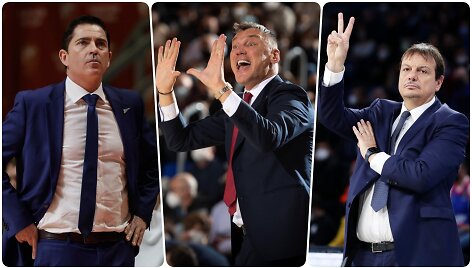 Xavi Pascualis, &Scaron;arūnas Jasikevičius ir Erginas Atamanas