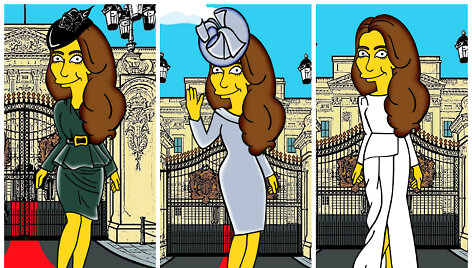 Kembridžo hercogienė Catherine perkelta į &bdquo;Simpsonų&ldquo; pasaulį