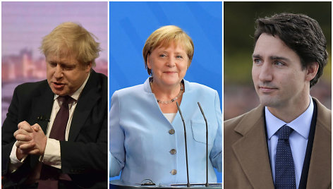 Borisas Johnsonas, Angela Merkel, Justinas Trudeau