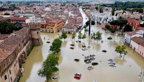 Emilijos-Romanijos regione per 36 valandas iškrito 6 mėnesių lietaus kiekis