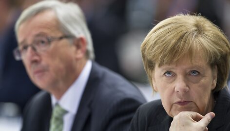 Jeanas-Claudeas Junckeris ir Angela Merkel