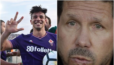 Diego Simeone norėtų į komandą gauti savo sūnų Giovanni Simoene (kairėje).