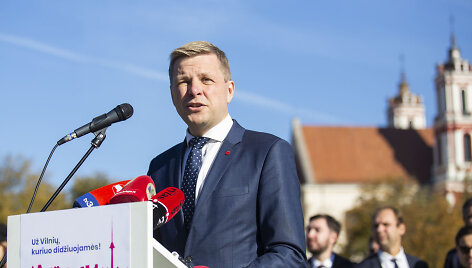 Remigijus &Scaron;ima&scaron;ius pristatė savo sprendimą antrą kartą kandidatuoti į Vilniaus mero postą