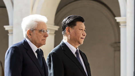 Sergio Mattarella ir Xi Jinpingas