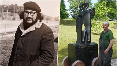 Veisiejuose iškilo poetui Sigitui Gedai skirta skulptūra – pirmoji Lietuvoje