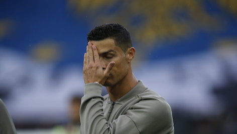 Cristiano Ronaldo pirmą kartą pasirodė aikštėje po skandalo