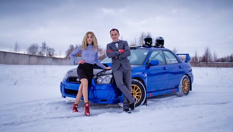 Renaldas &Scaron;einauskas ir Rūta Krik&scaron;čiūnaite prie naujojo &bdquo;Subaru Impreza WRX&ldquo;