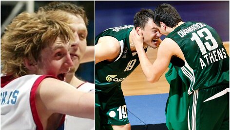 Arvydas Macijauskas ir &Scaron;arūnas Jasikevičius &ndash; jų D.Diamantidis nepamir&scaron;ta.
