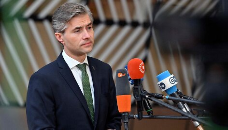 Kęstutis Budrys gegužę vykusiame Europos Sąjungos Užsienio reikalų tarybos susitikime / NICOLAS TUCAT / AFP