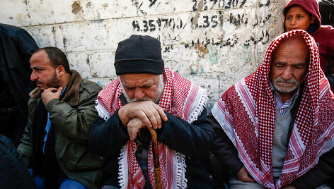 Gazos palestiniečiai gedi žuvusiųjų