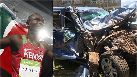 Davidas Rudisha po avarijos automobilis atrodė taip.