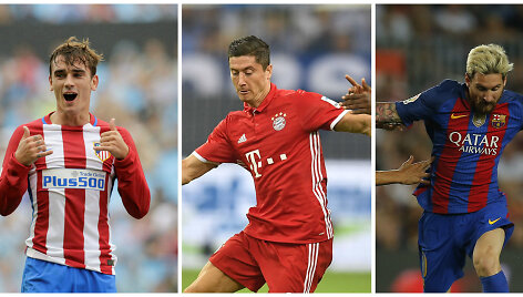 &Scaron;į vakarą i&scaron;vysime Antoine'ą Griezmanną, Robertą Lewandowskį, Lionelį Messi ir kitus
