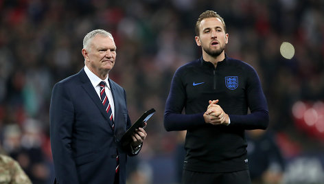 FA vadovas Gregas Clarke'as ir futbolininkas Harry Kane'as