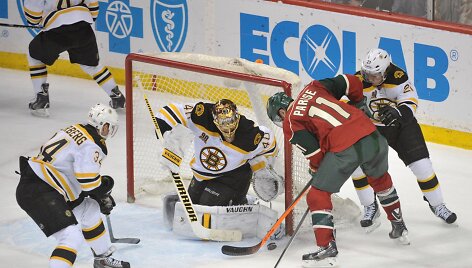 &bdquo;Wild&ldquo; &ndash; &bdquo;Bruins&ldquo; rungtynių akimirka