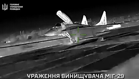 Kryme sunaikintas Rusijos naikintuvas MiG-29