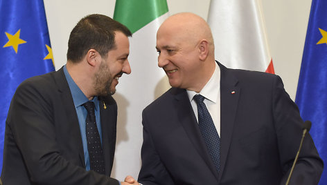 Matteo Salvini ir Joachimas Brudzinskis