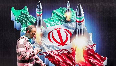 Plakatas su Irano raketomis