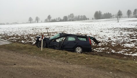 Avarija kelyje Kaunas-Alytus, 27 km