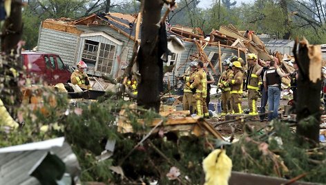 Tornado padariniai Viskonsine 