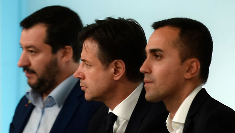 Matteo Salvini, Giuseppe Conte ir Luigi Di Maio