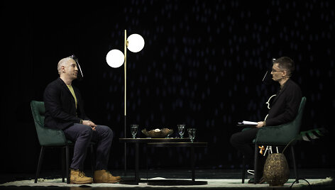 Marius Rep&scaron;ys (kairėje) ir laidos vedėjas Dalius Stankevičius