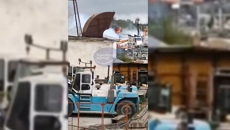 Skelbiama apie degantį Rusijos laivą