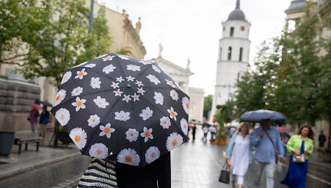 Lietingas oras Vilniuje