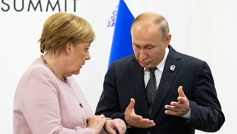 Angela Merkel ir Vladimiras Putinas