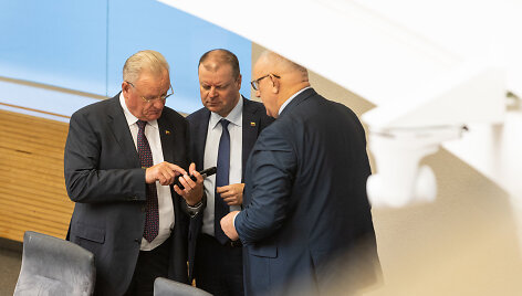 Algirdas Stončaitis, Saulius Skvernelis, Jonas Pinskus