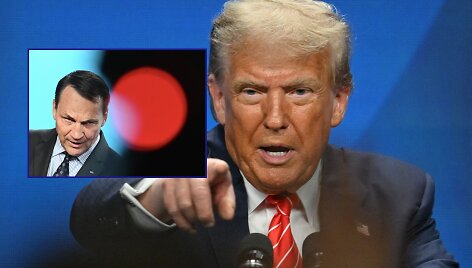 Radoslawas Sikorskis ir Donaldas Trumpas