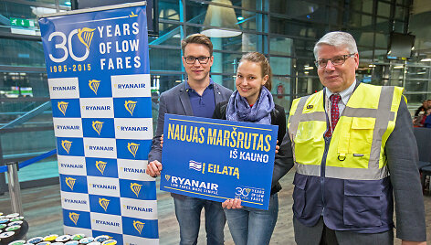 &bdquo;Ryanair&ldquo; pristato naują mar&scaron;rutą i&scaron; Kauno į Eilatą.