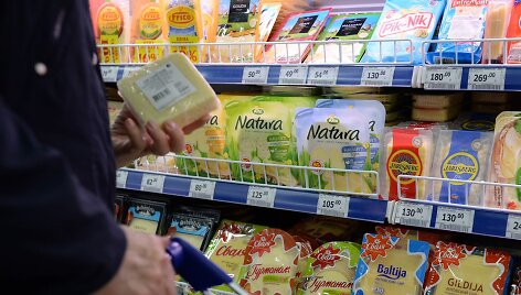 Lietuvi&scaron;ki pieno produktai Rusijos parduotuvėje