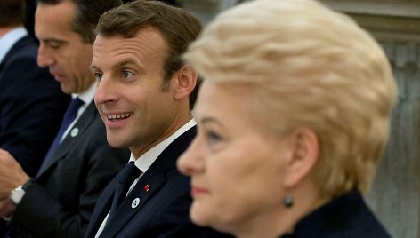 Emmanuelis Macronas ir Dalia Grybauskaitė