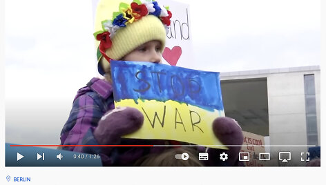 Vokietijoje vyko protestai prieš karą Ukrainoje