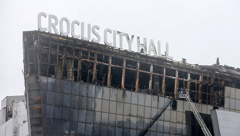 „Crocus City Hall“ salė po gaisro Maskvoje