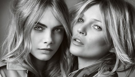 Cara Delevingne ir Kate Moss