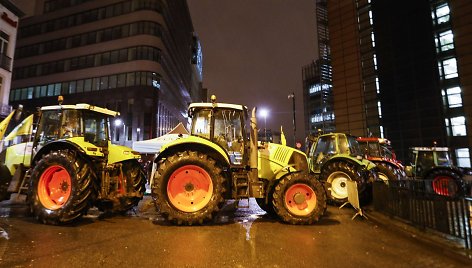 Ūkininkų protestas Briuselyje 