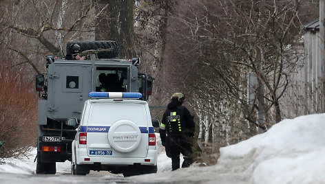 Pamaskvio policija įvykio vietoje