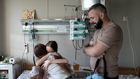 Jevhenas ir Veronika vaikų ligoninėje Kyjive