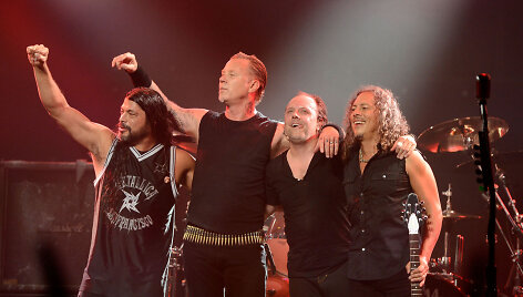 Grupė &bdquo;Metallica&ldquo; (i&scaron; kairės): Robertas Trujillo, Jamesas Hetfieldas, Larsas Ulrichas ir Kirkas Hammettas
