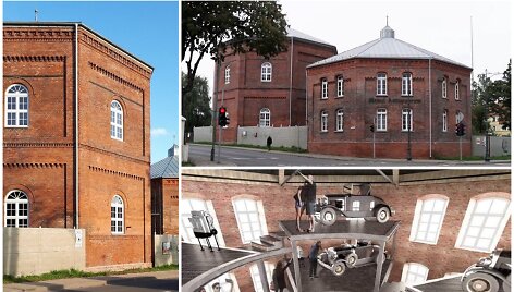 Dujų fabrike &ndash; senovinių automobilių ekspozicija.