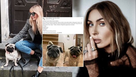Monika Kazakevičiūtė su augintiniu Hugo